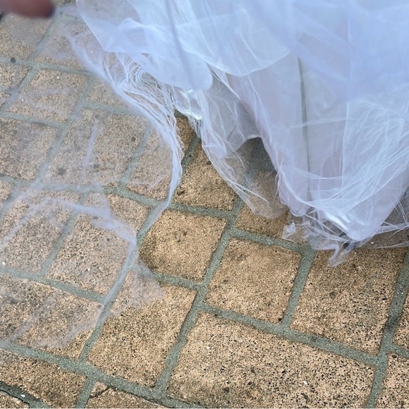 Vintage Jessica McClintock White Satin Dress - Picture 4 of 7